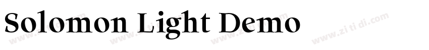 Solomon Light Demo字体转换 Solomon Light Demo字体转换